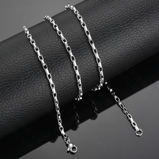 Unisex Stainless Steel Box Chain