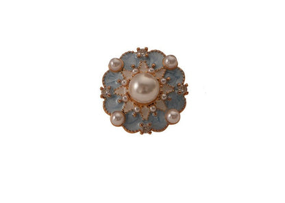 Blue Oil Drop Flower Stud Earrings