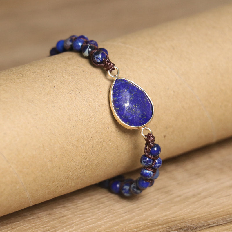 Natural Lapis Lazuli Woven Bracelet