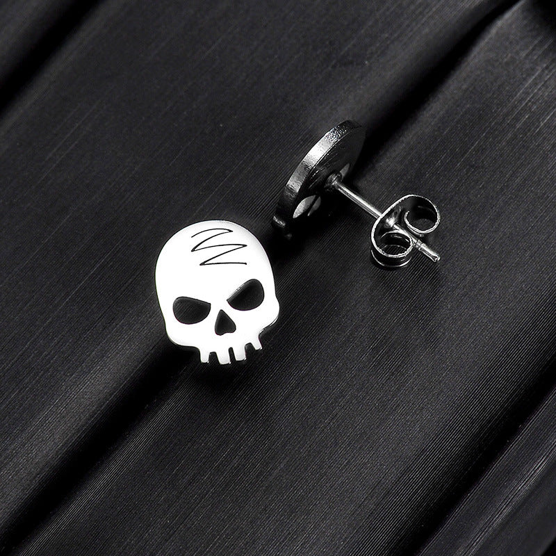 Stainless Steel Halloween-themed Expression Pattern Earrings