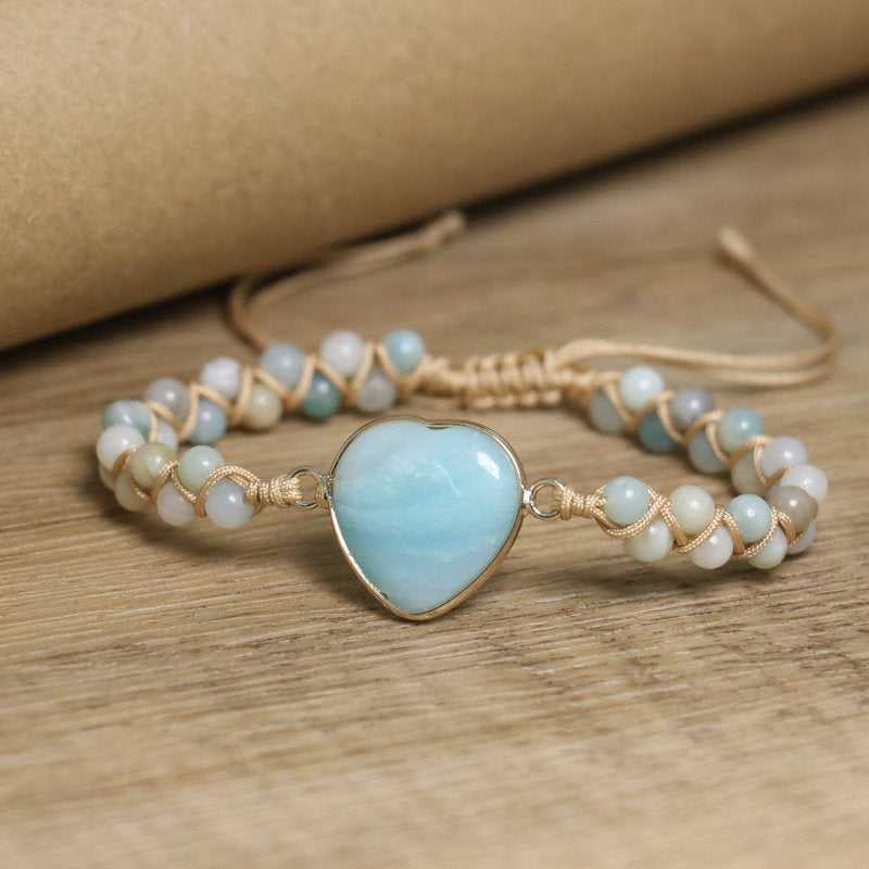 Natural Amazonite Woven Bracelet