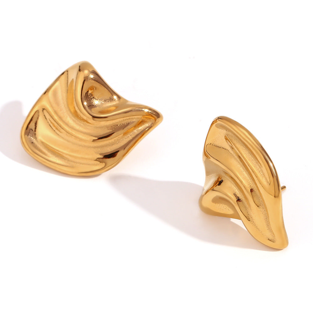 18K Plated Irregular Geometric Waterproof Earrings