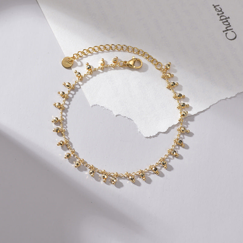 14K Gold Plated Beaded Bracelet