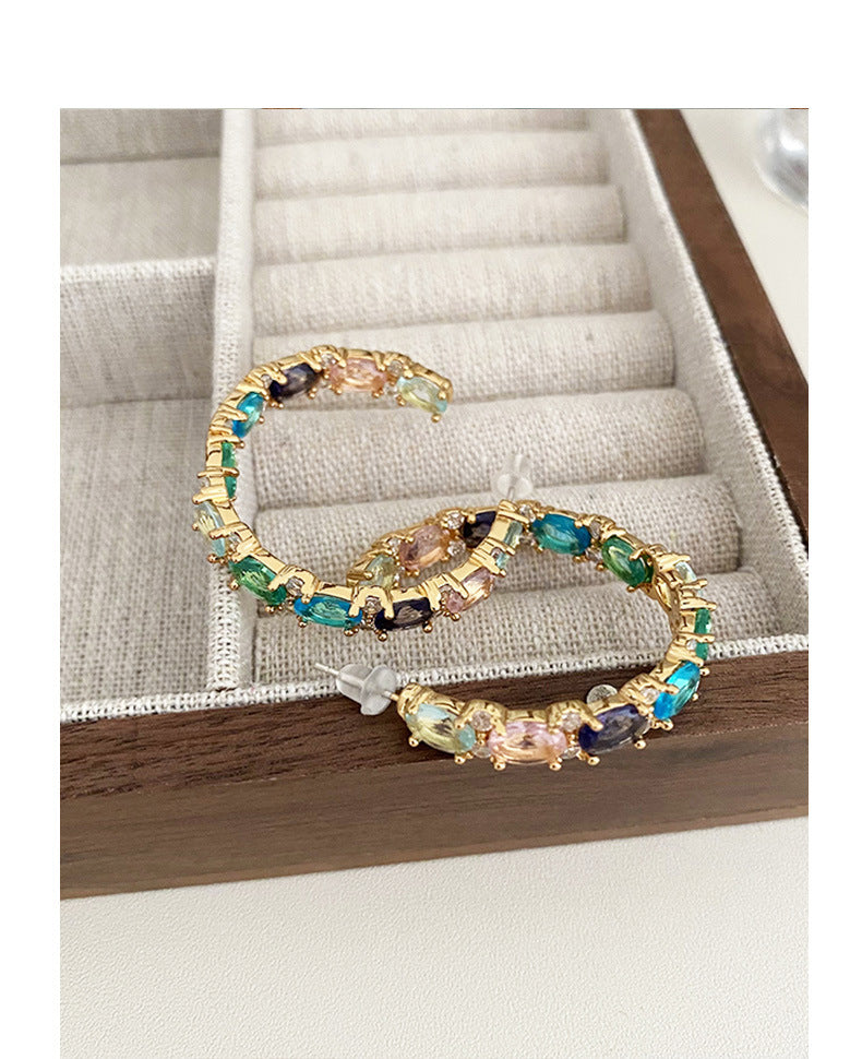 Colored Gemstone Earrings