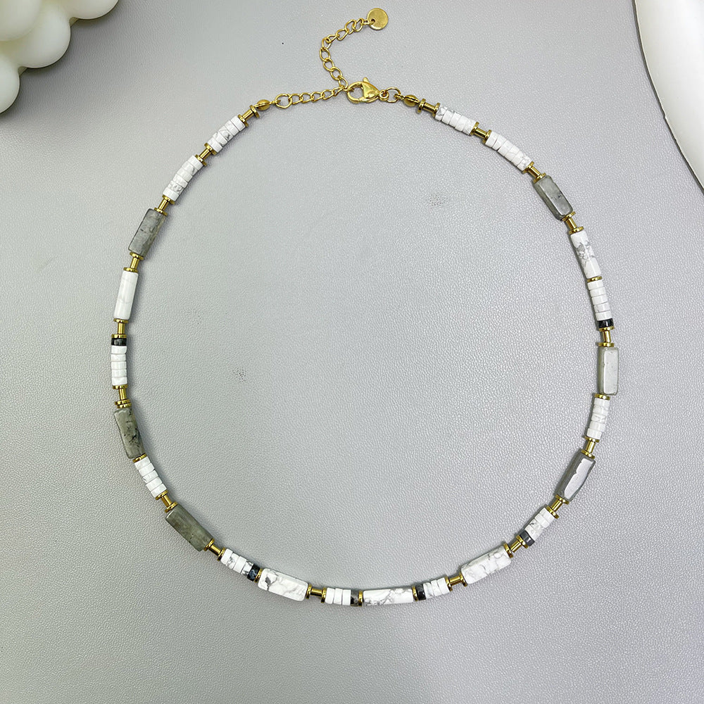 Natural Gray Moonstone Necklace