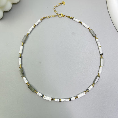 Natural Gray Moonstone Necklace