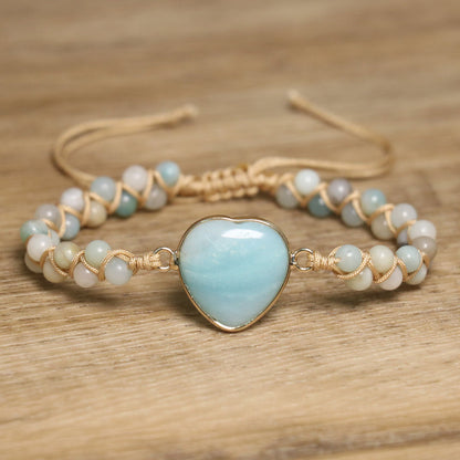 Natural Amazonite Woven Bracelet