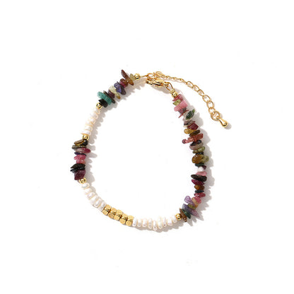 Tourmaline Natural Freshwater Pearl Bracelet