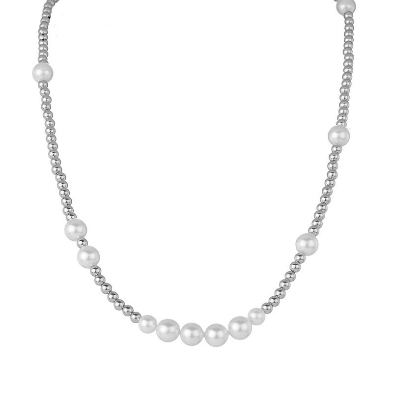 Pearl Beaded Chain Necklace