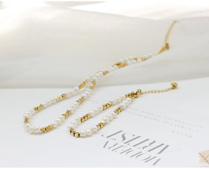 Golden Freshwater Natural Pearl Bracelet