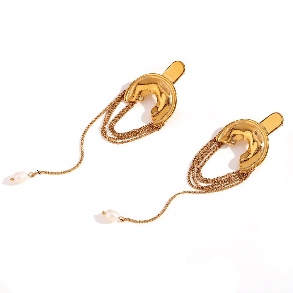 18K Gold Plated Tassel Waterproof Earrings