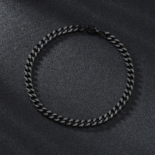 Unisex Black Stainless Steel Bracelet