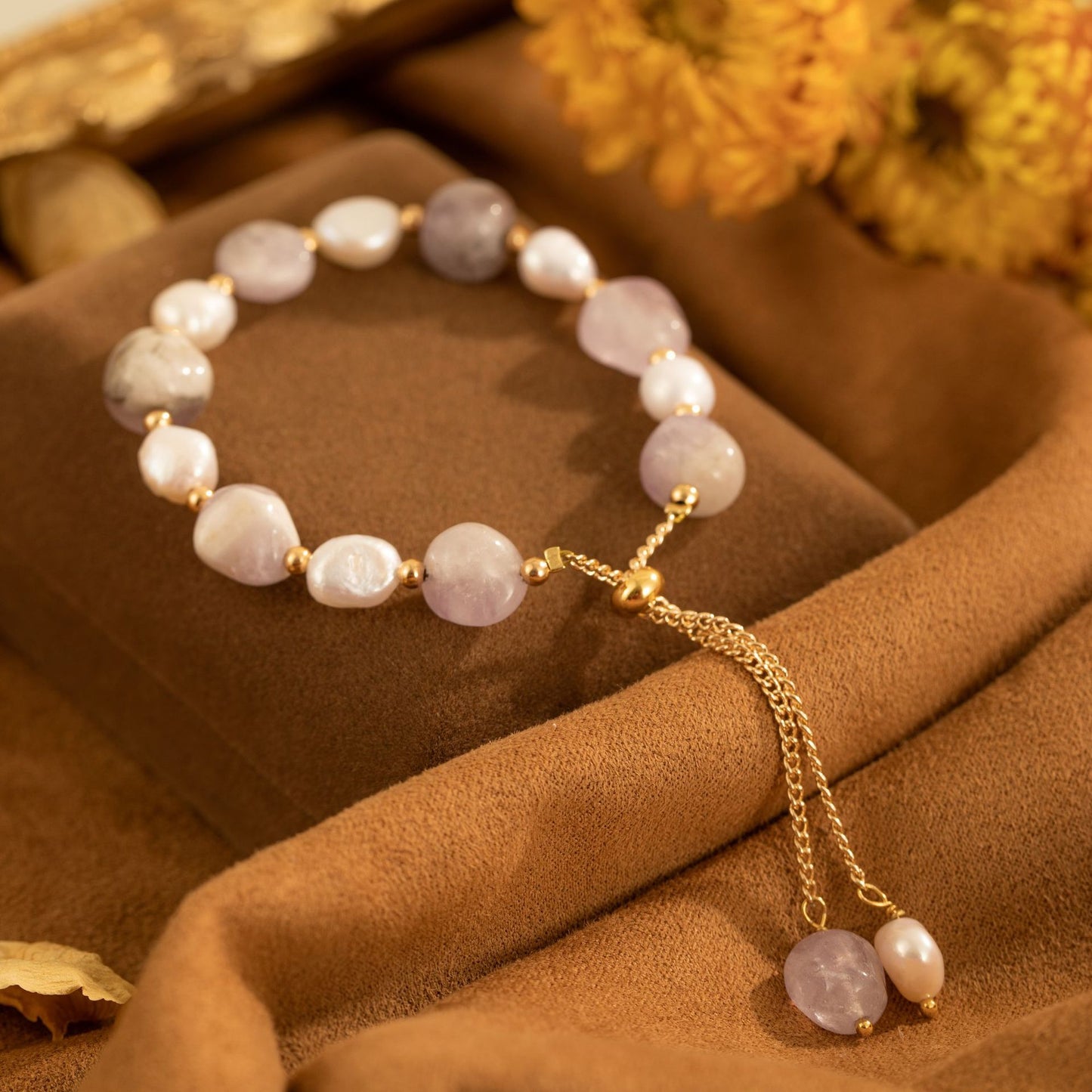 Freshwater Pearl Amethyst Bracelet