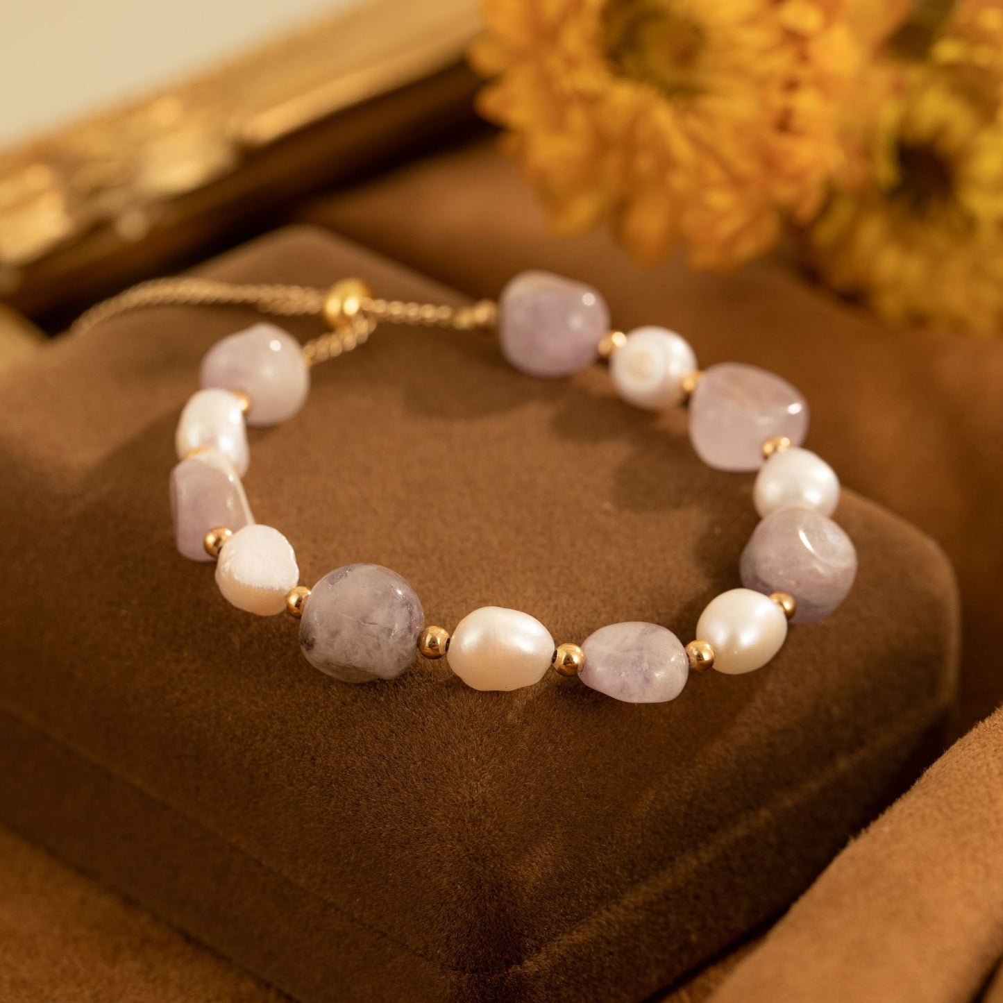 Freshwater Pearl Amethyst Bracelet