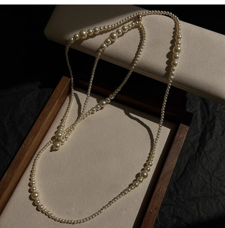 Multiple Wear Pearl Long Necklace