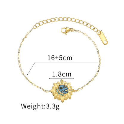 Sun, Star, and Moon Pendant Bracelet