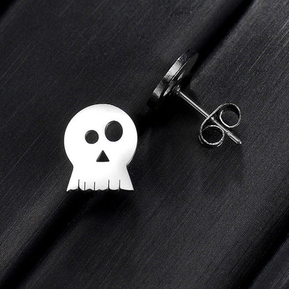 Stainless Steel Halloween-themed Expression Pattern Earrings