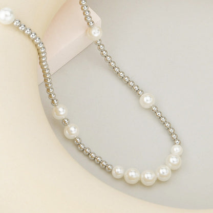 Pearl Beaded Chain Necklace