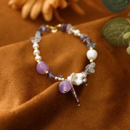 Pipa Bead Petal Pendant Chip Stone Versatile Pearl Bracelet