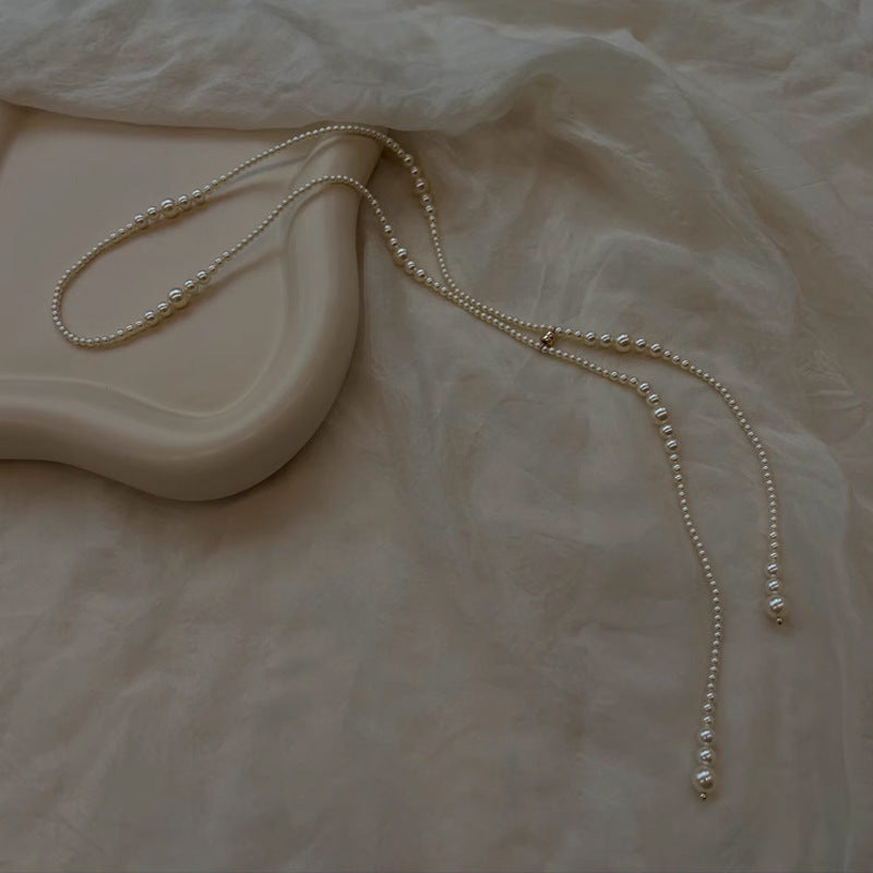 Multiple Wear Pearl Long Necklace