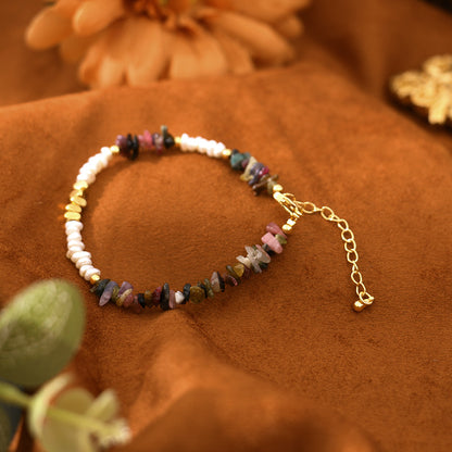 Tourmaline Natural Freshwater Pearl Bracelet