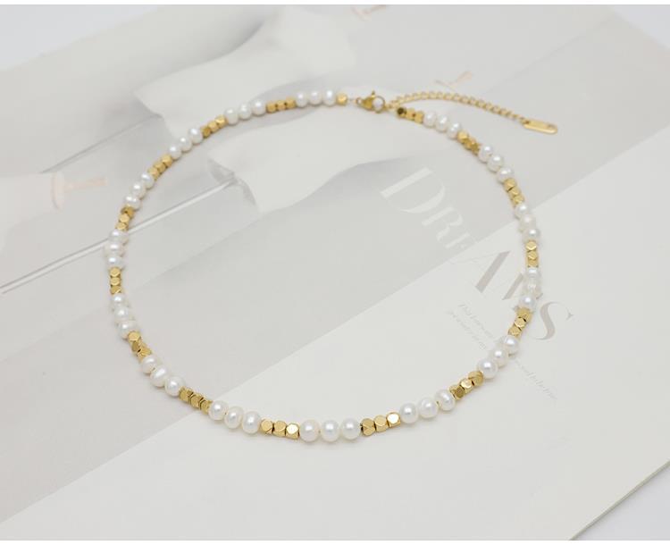 Golden Natural Freshwater Pearl Necklace