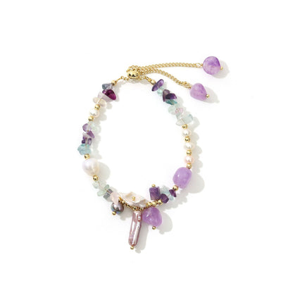 Pipa Bead Petal Pendant Chip Stone Versatile Pearl Bracelet