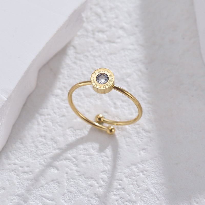 18K Gold Plated Zircon Open Ring