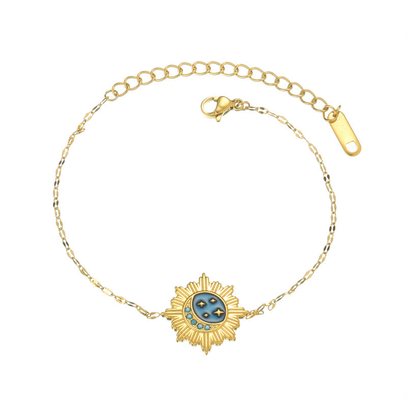 Sun, Star, and Moon Pendant Bracelet