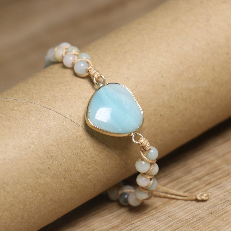 Natural Amazonite Woven Bracelet