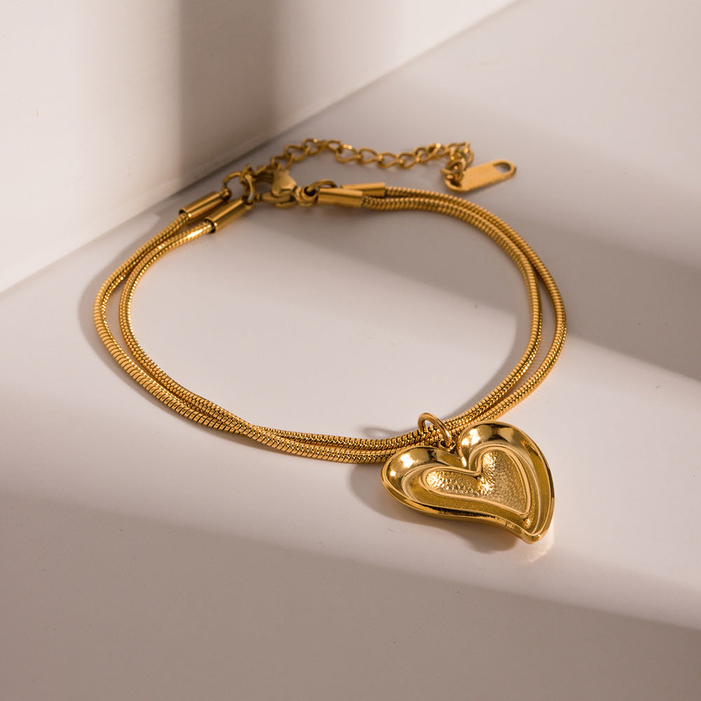 18K Gold Plated Love Bracelet Waterproof