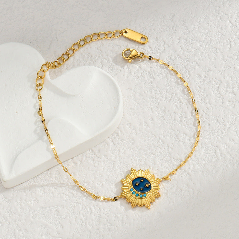 Sun, Star, and Moon Pendant Bracelet