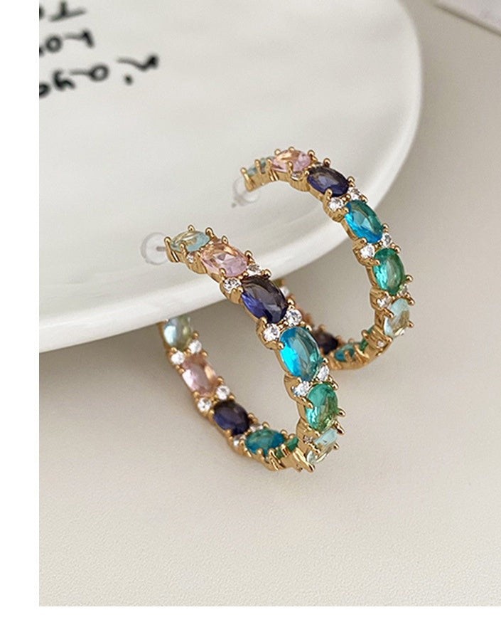 Colored Gemstone Earrings